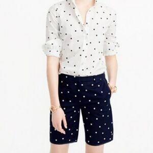 J. Crew NWT Academia Preppy Spring polka dot bermuda short size 12